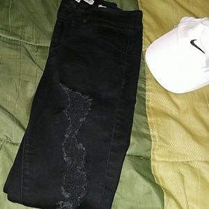 YMI (wanna betta butt) black distressed jeans
